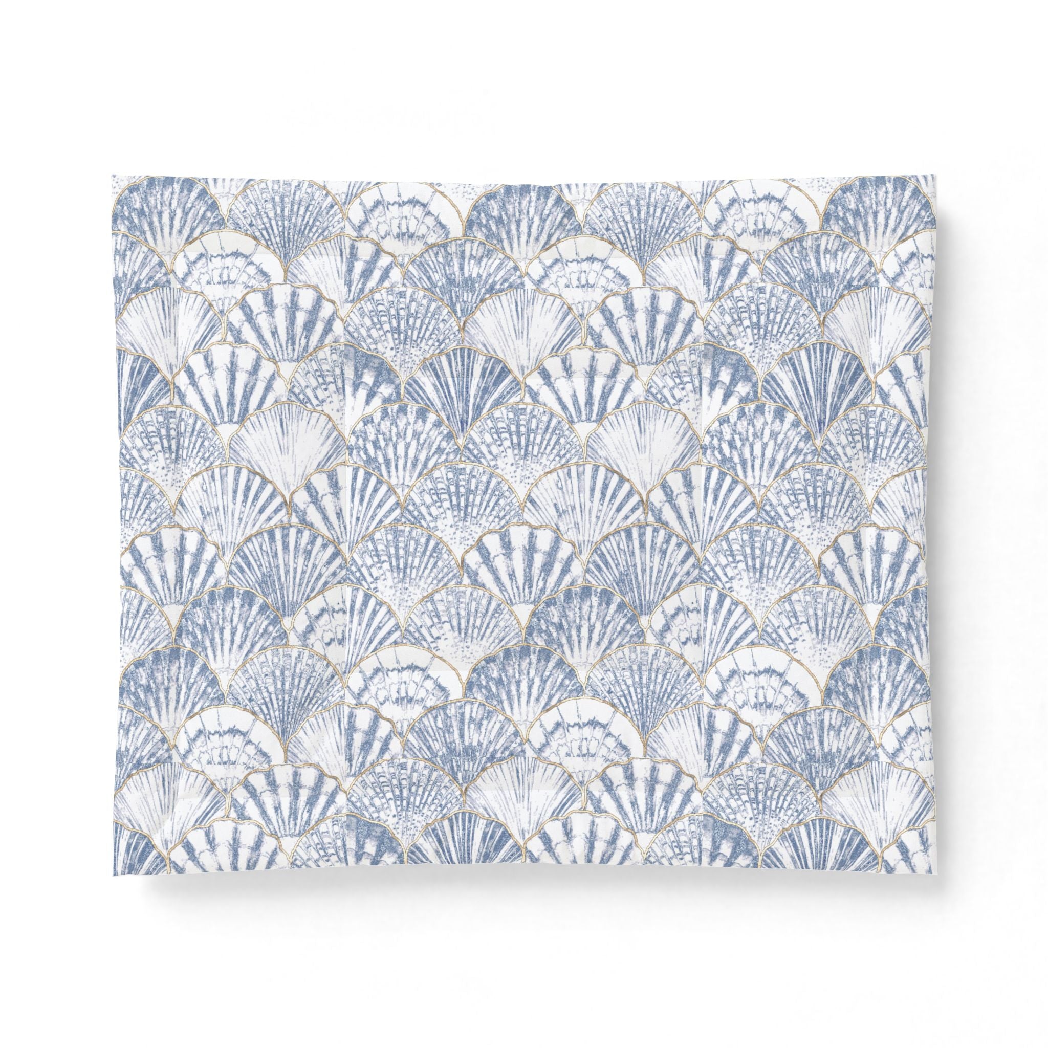 Blue Seashell Pattern Cotton Comforter
