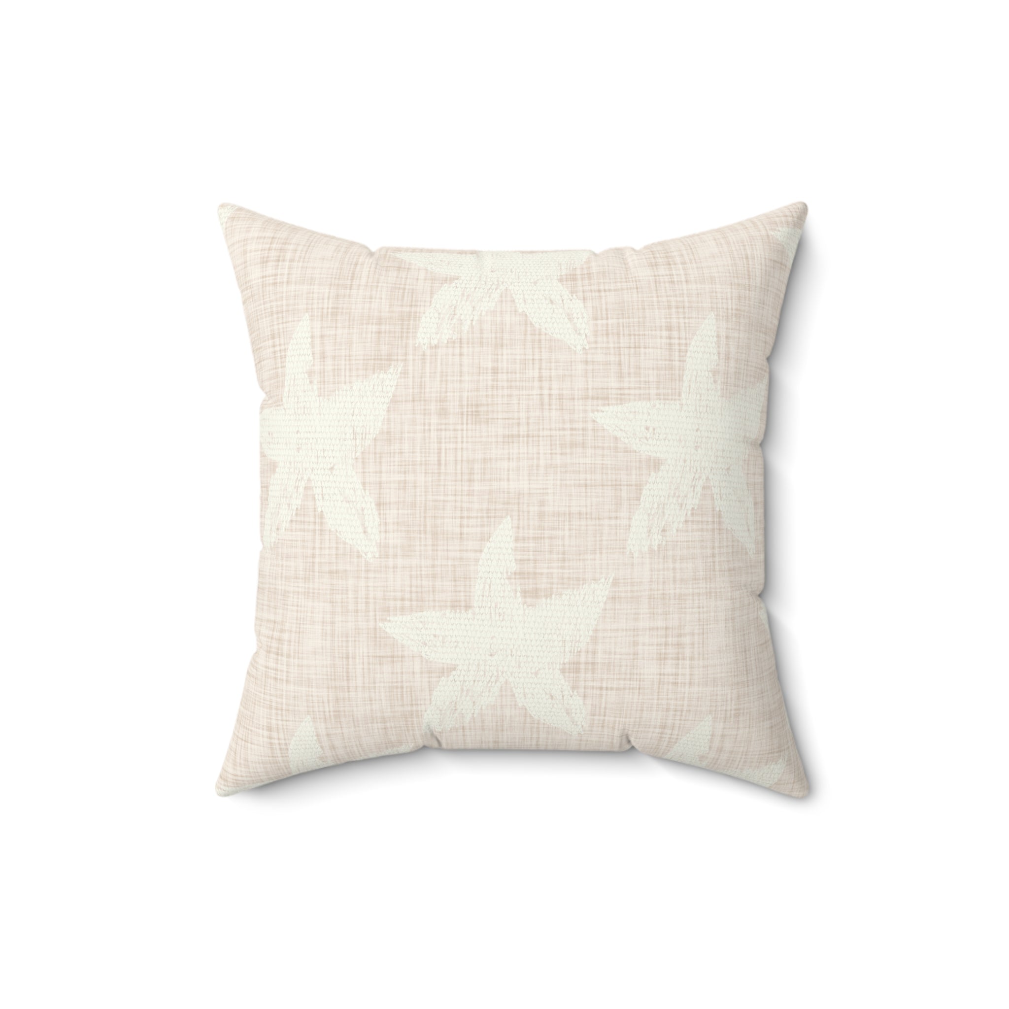 Blush Starfish Pattern Throw Pillow