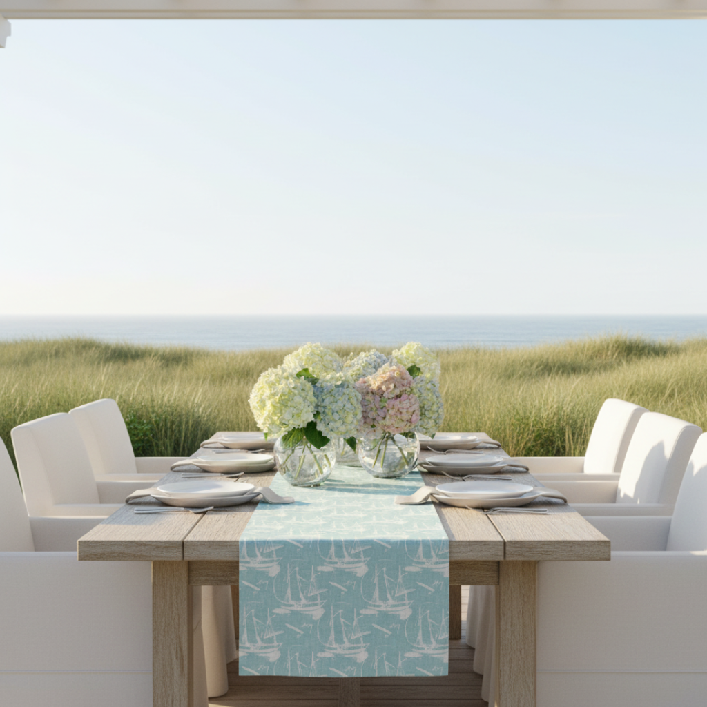 Coastal Sailboat Table Runner