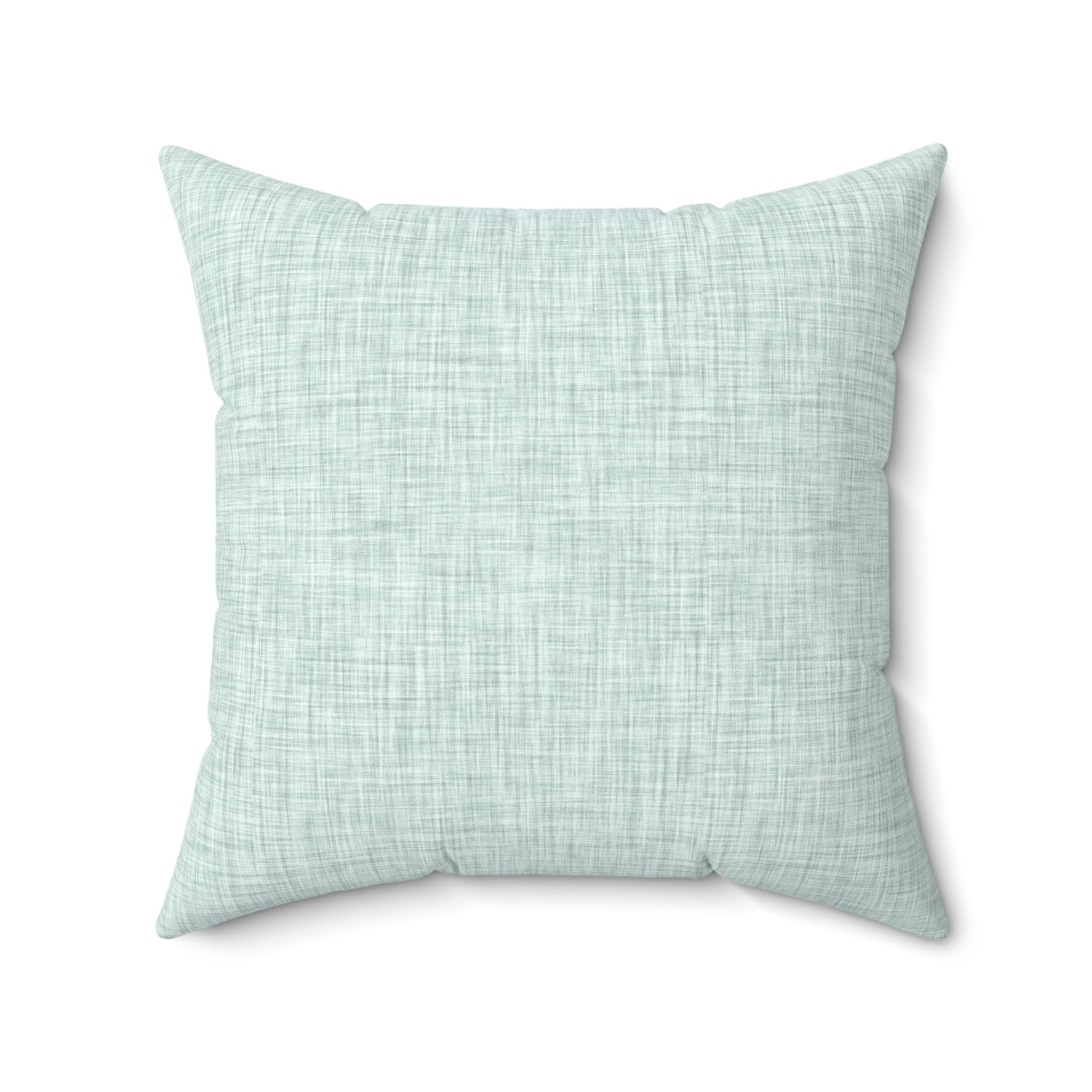 Aqua Linen Texture Throw Pillow