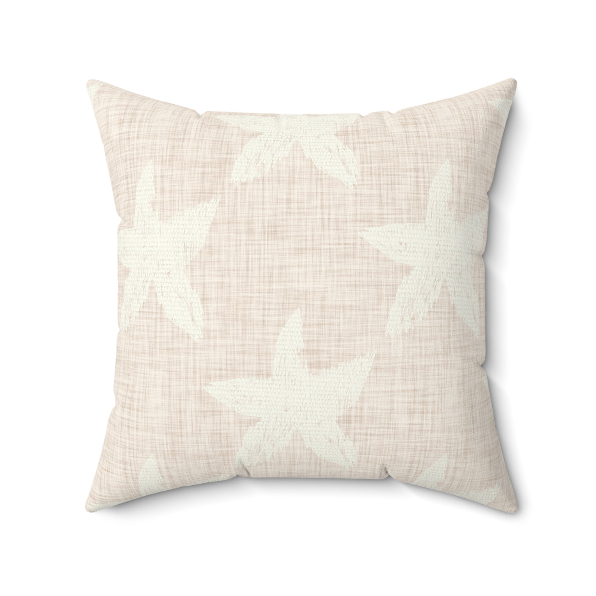 Blush Starfish Pattern Throw Pillow