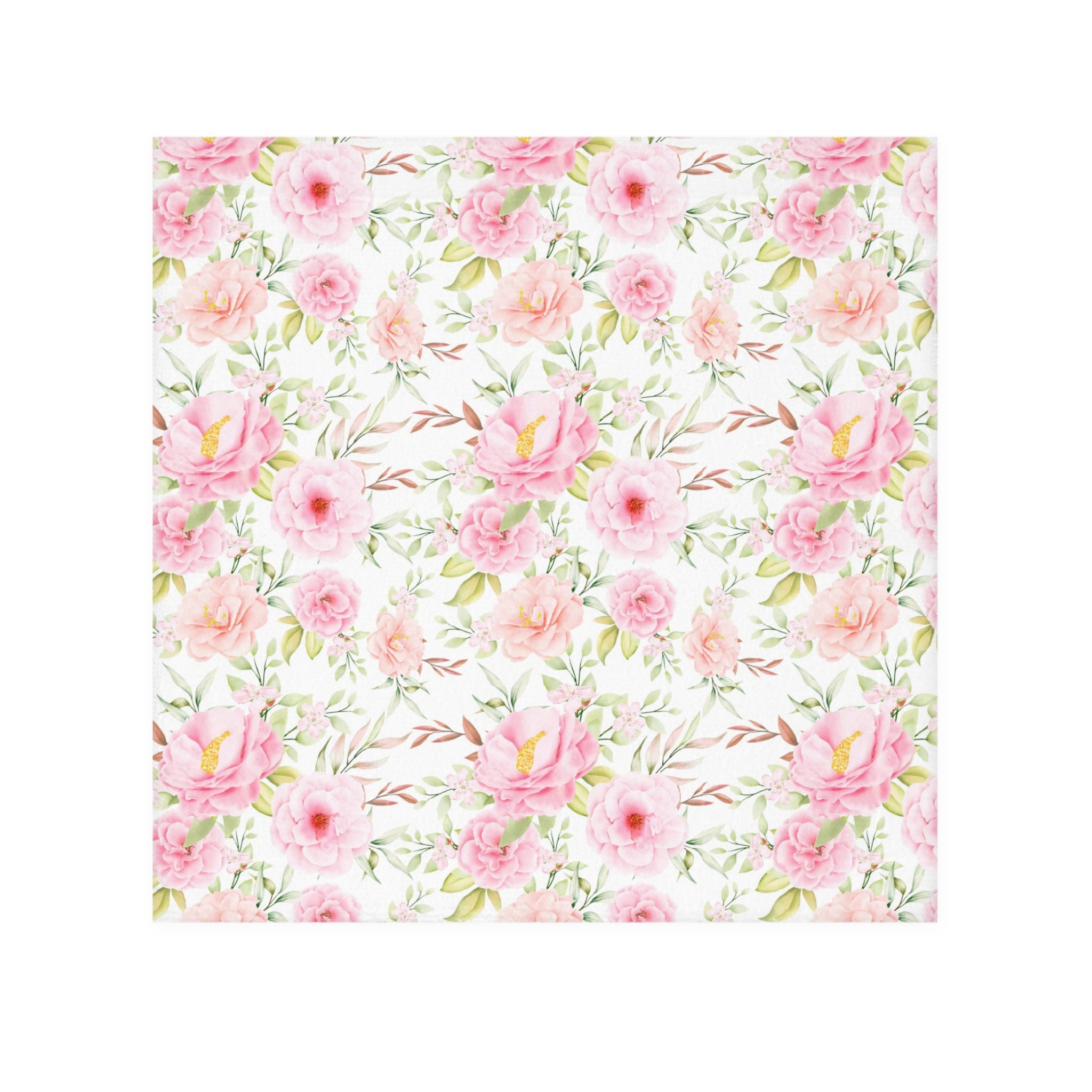 Pink Floral Face Towel