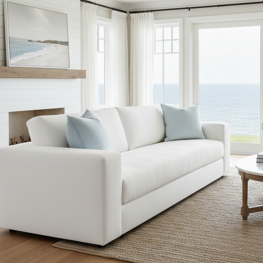 Light Blue Square Throw Pillow