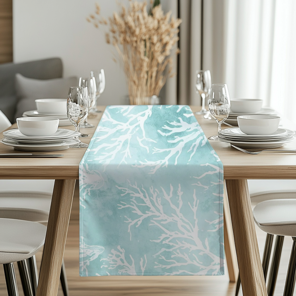 Sea Coral Pattern Table Runner