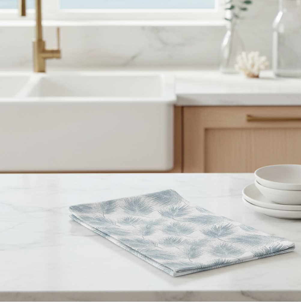 Light Blue Coastal Kitchen Towel