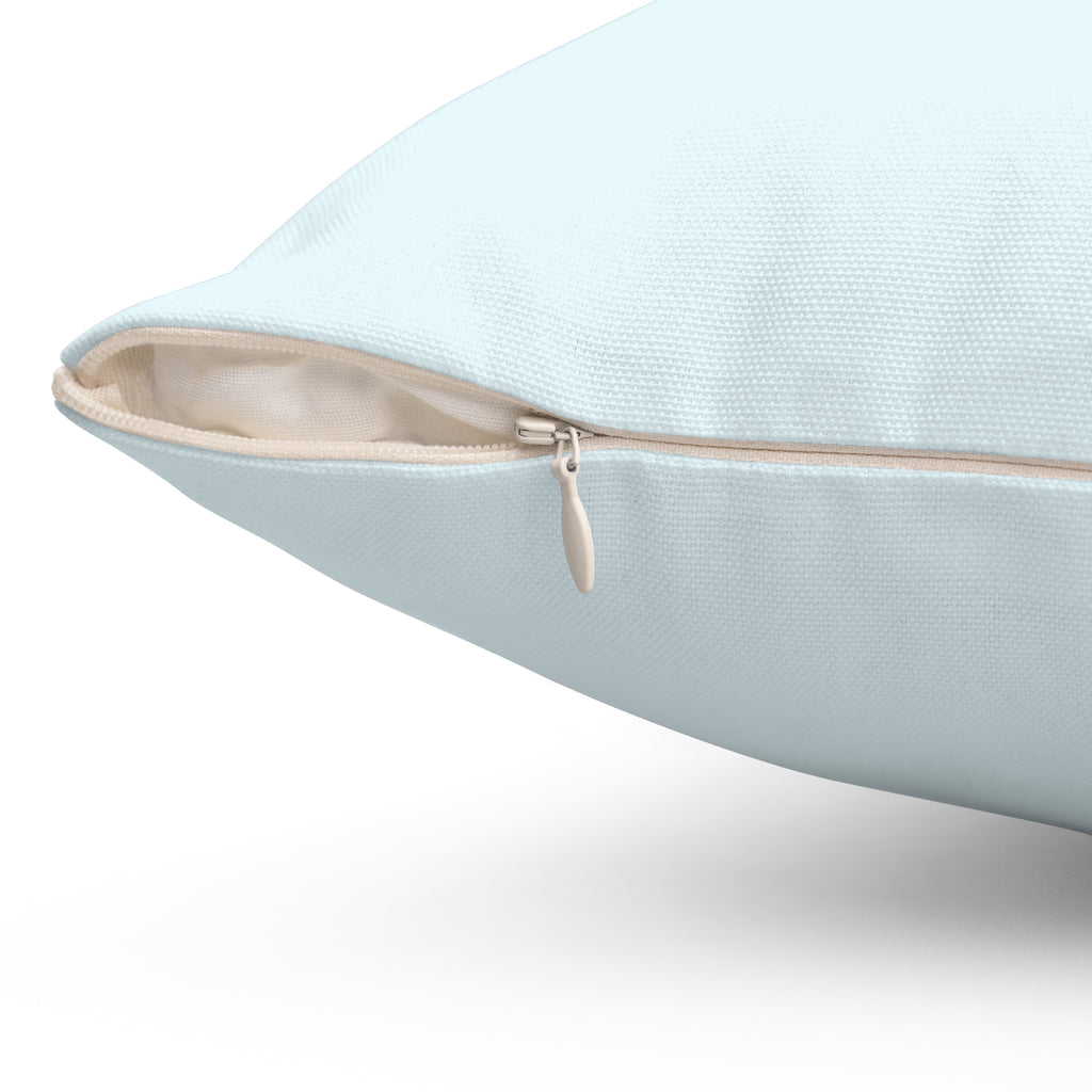 Light Blue Square Throw Pillow