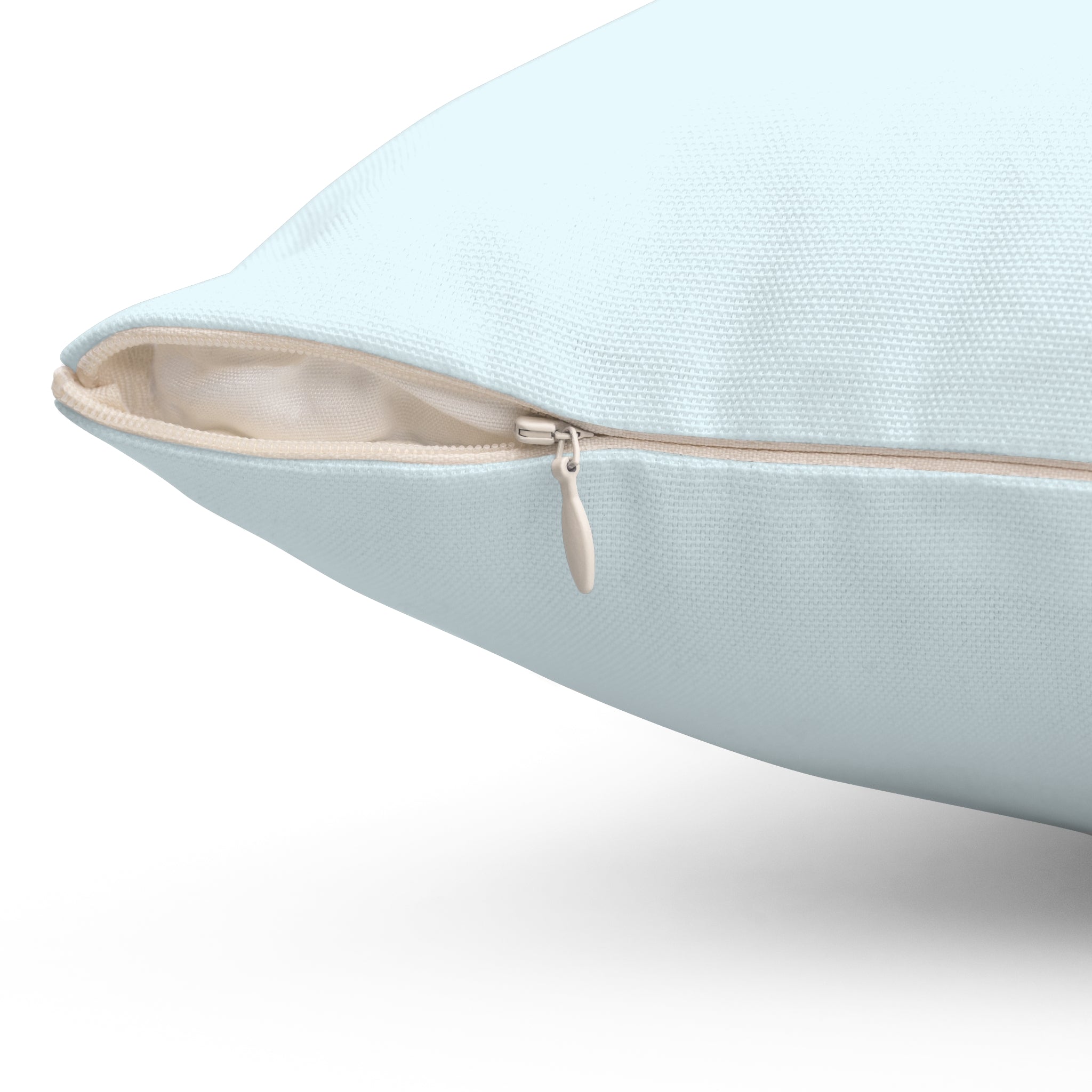 Light Blue Square Throw Pillow
