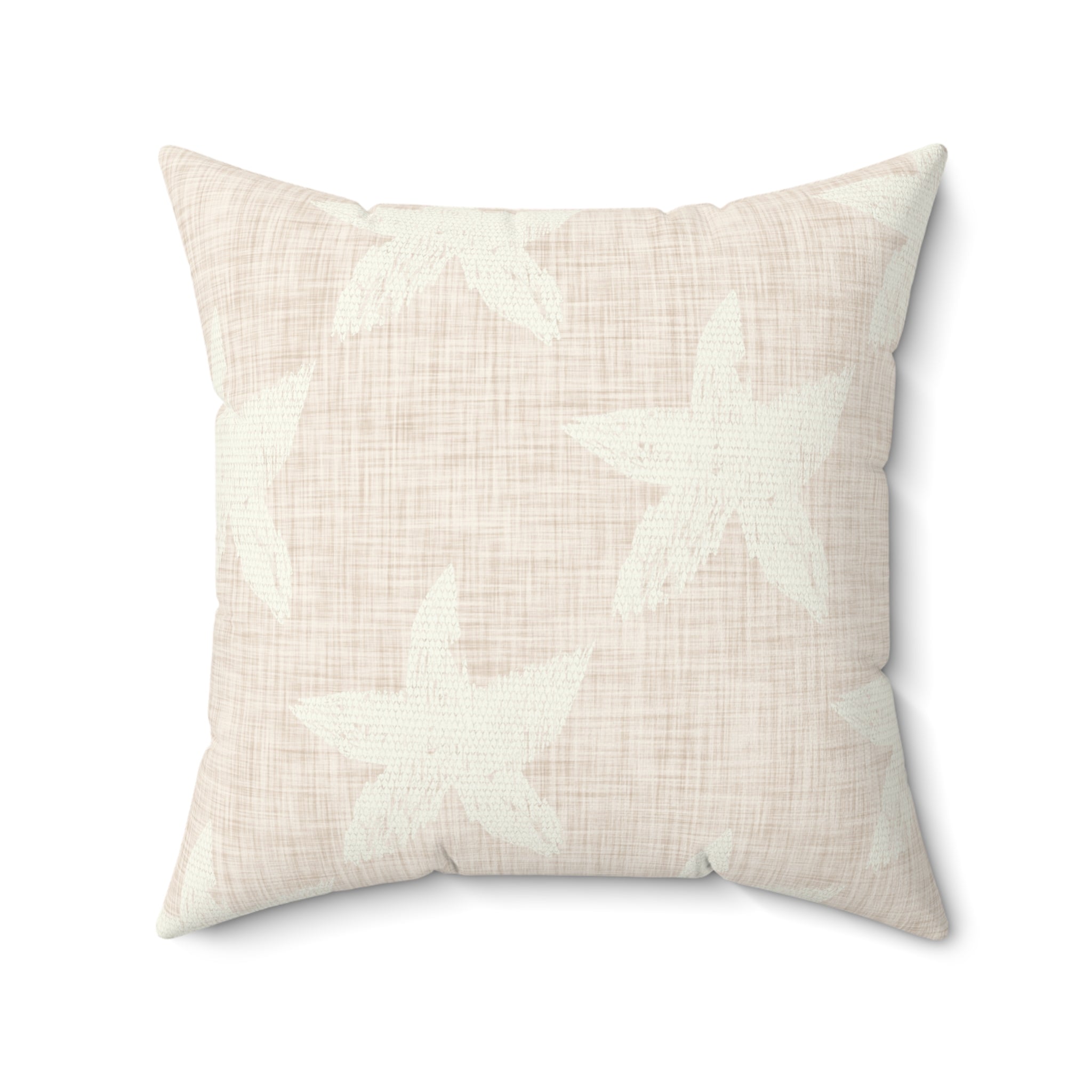 Blush Starfish Pattern Throw Pillow