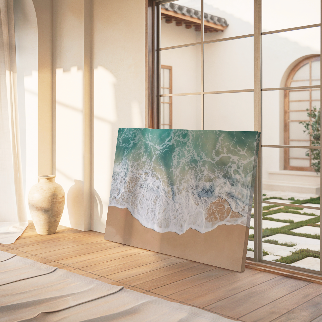 Ocean Waves Beach Canvas