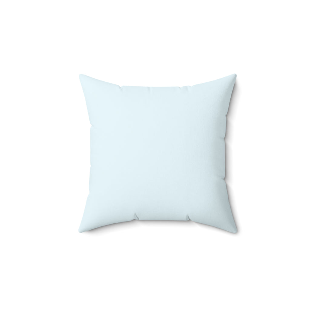 Light Blue Square Throw Pillow