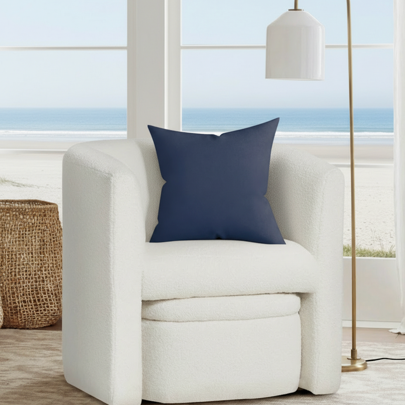 Solid Navy Decorative Pillow