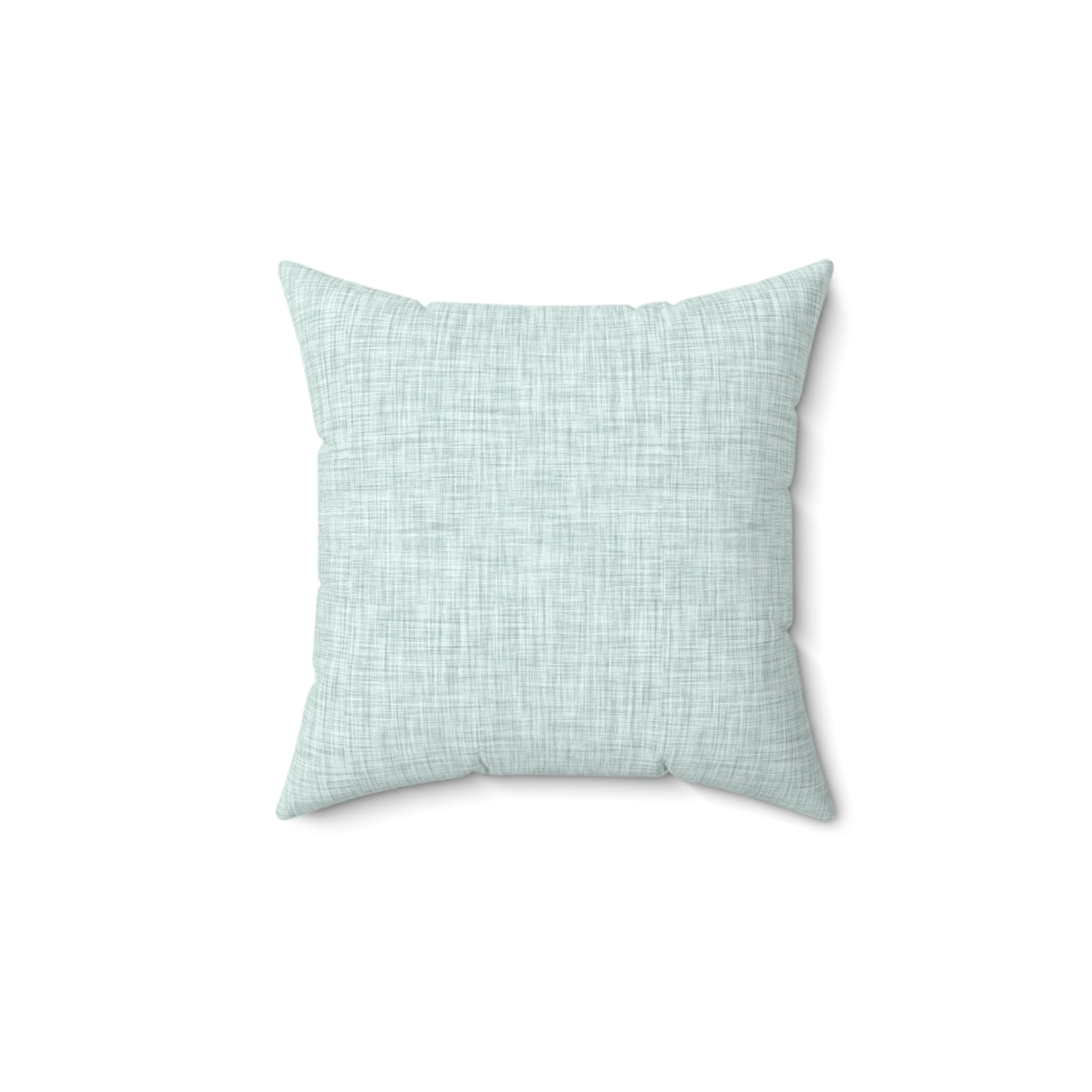 Aqua Linen Texture Throw Pillow