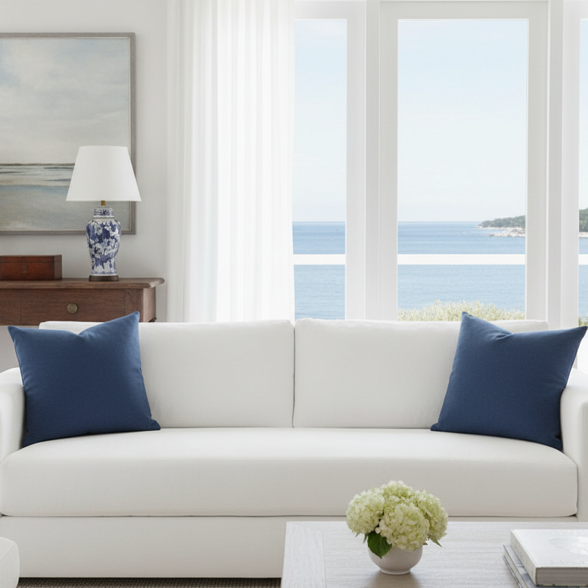 Solid Navy Decorative Pillow