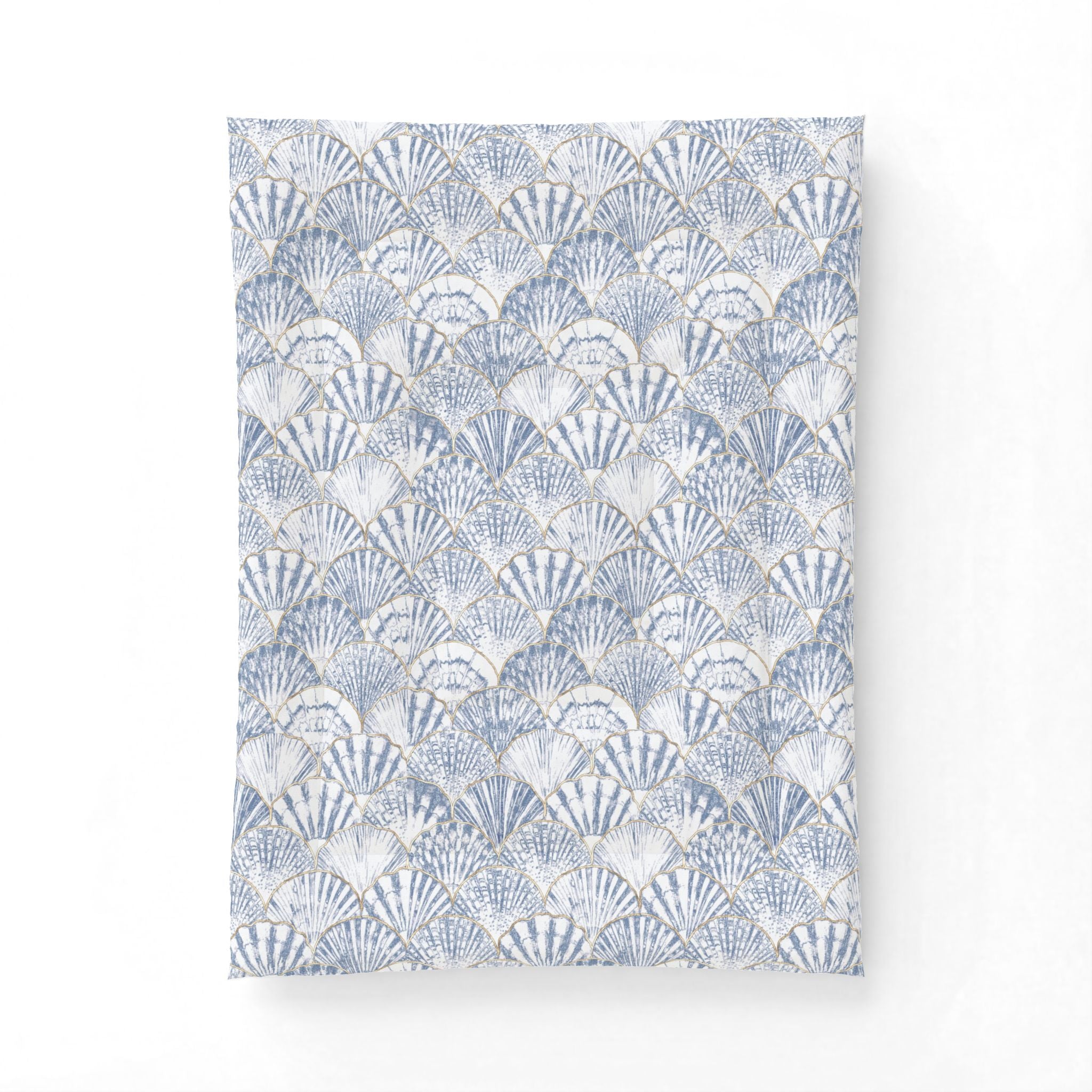 Blue Seashell Pattern Cotton Comforter