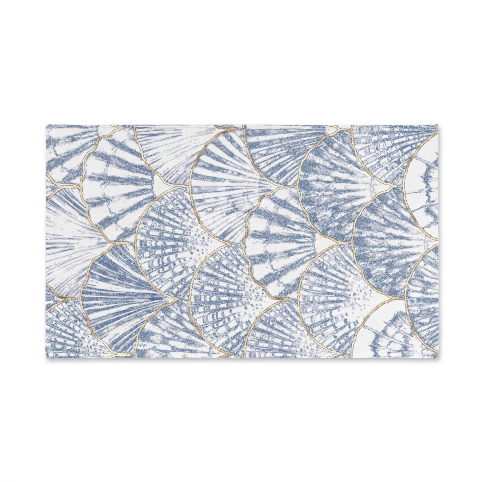 Blue Seashell Pattern Hand Towel