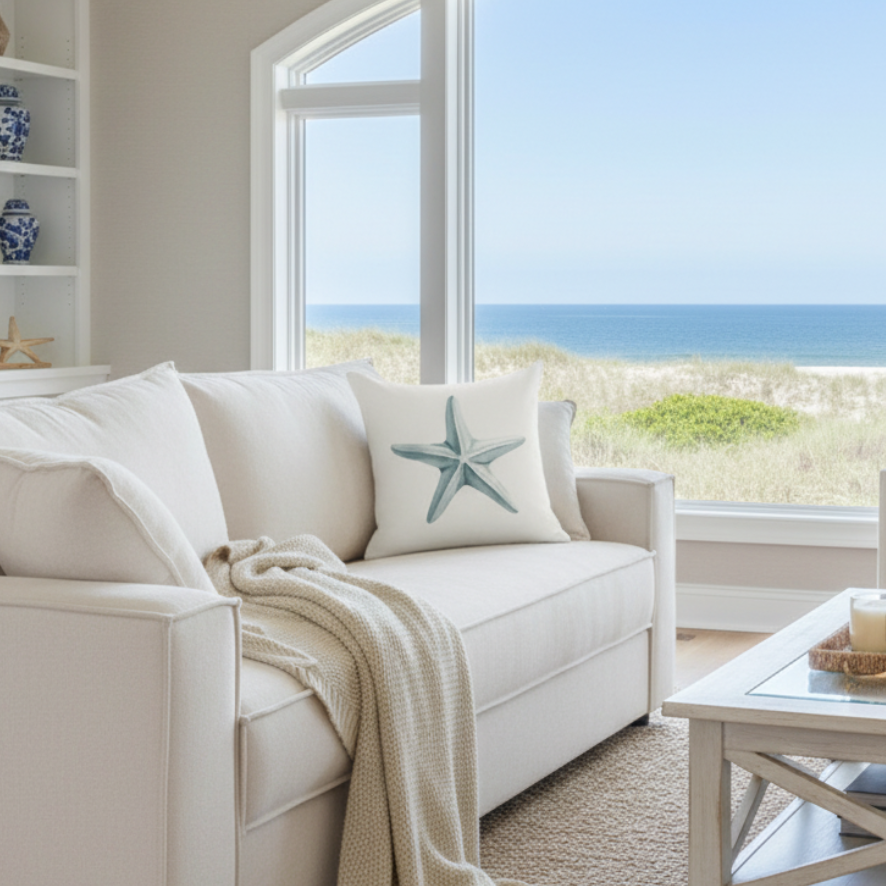 Starfish Throw Pillow