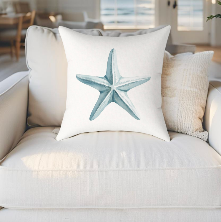 Starfish Throw Pillow Coastal Home Decor