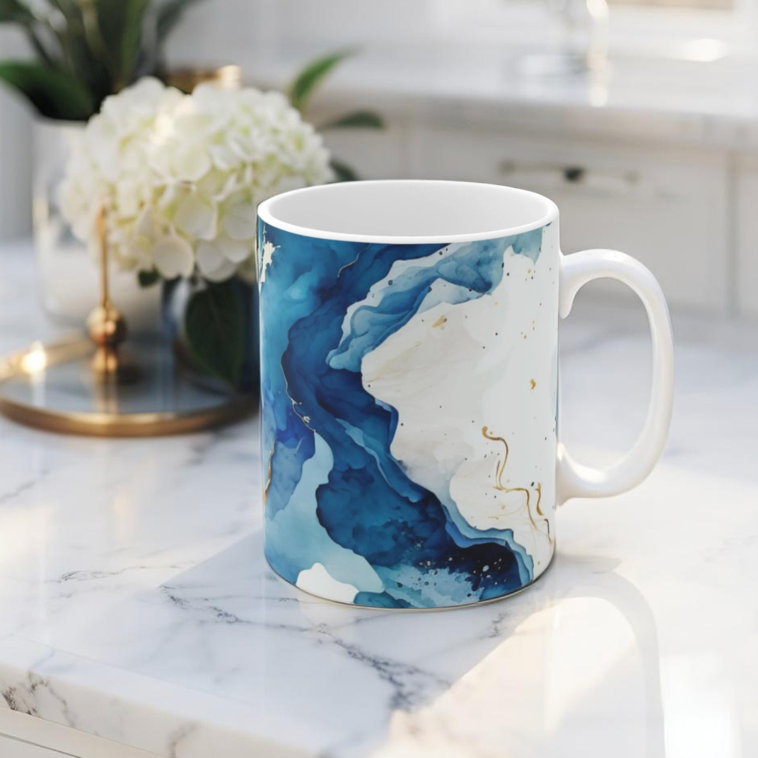 Elegant Blue Coastal Mug