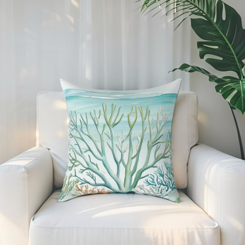 Coastal Reef Throw Pillow