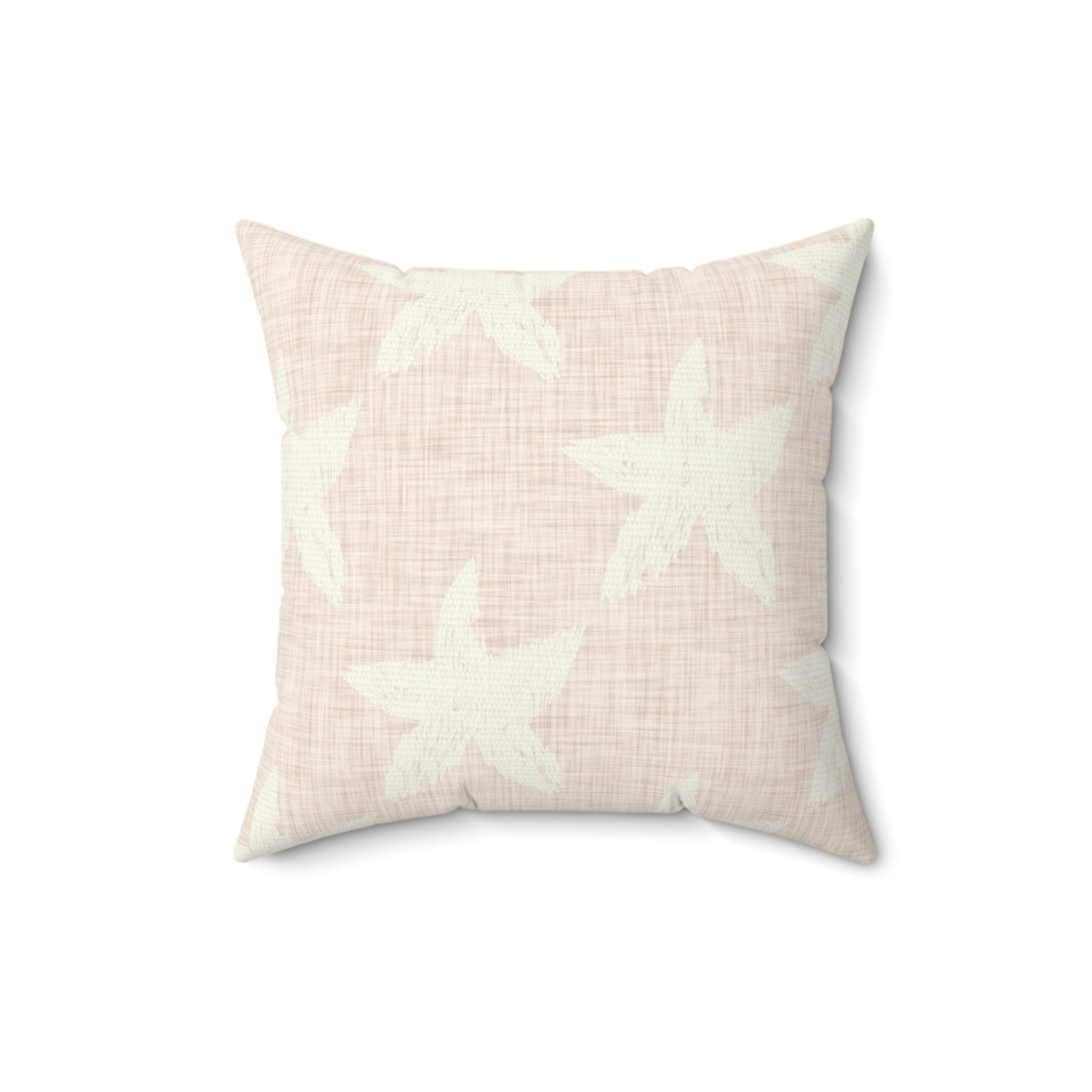 Blush Starfish Pattern Throw Pillow