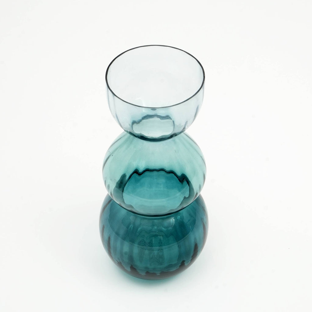 Coastal Handcrafted Decorative Opulent Bauble Glass Vase