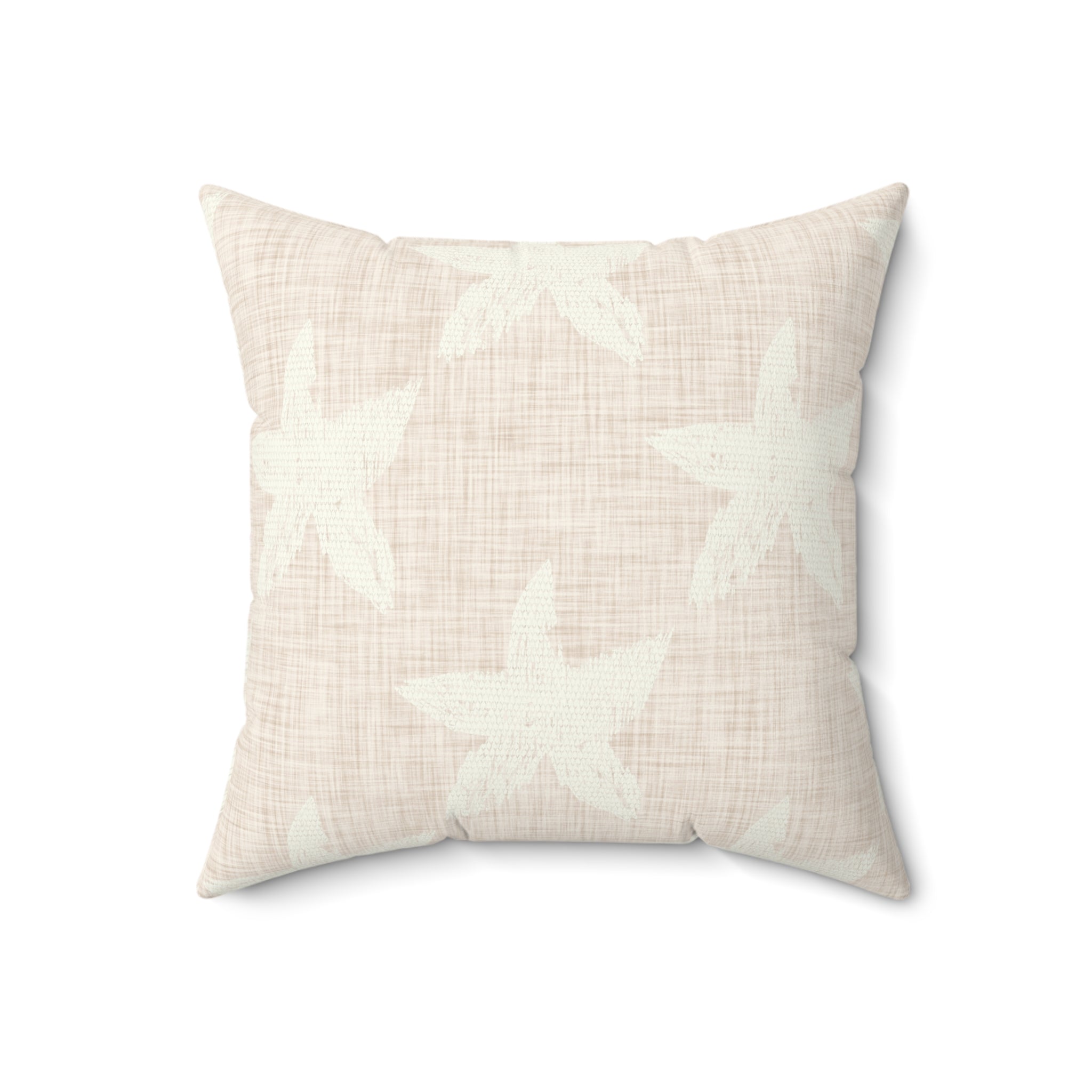 Blush Starfish Pattern Throw Pillow