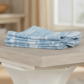 Blue Washed Stripe Cloth Napkins Set of 4