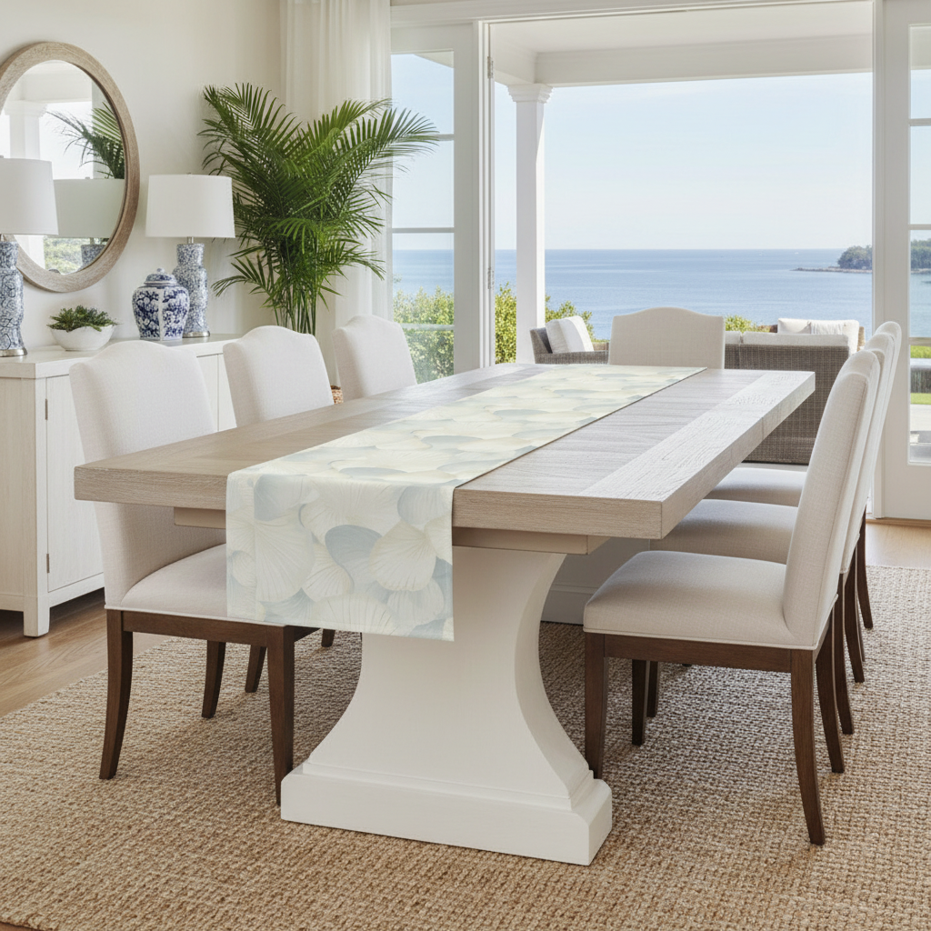 Seashell Coastal Table Runner