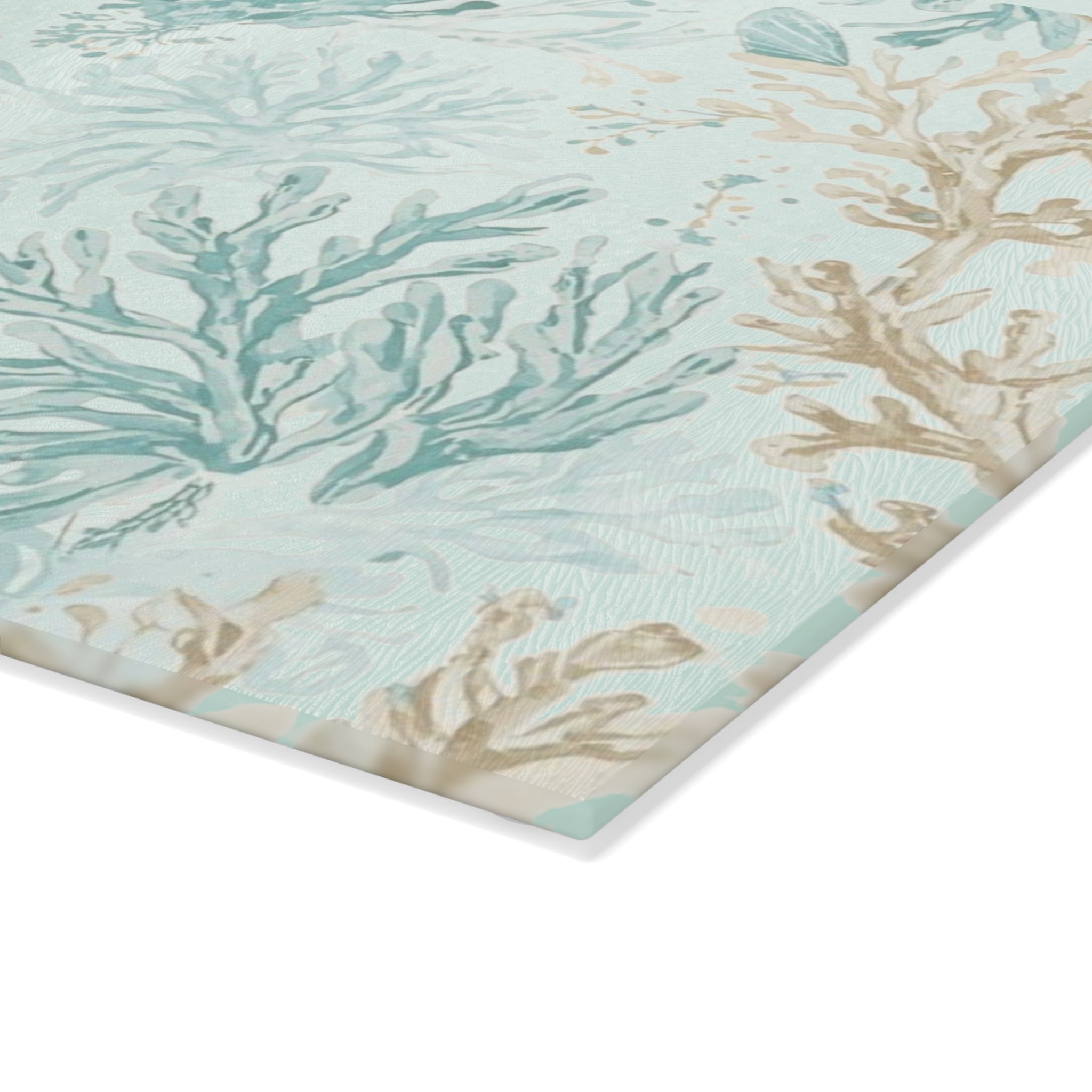 Coastal Coral Glass Cutting Board