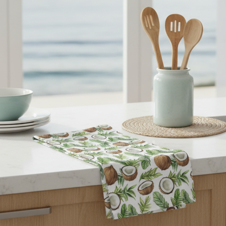Tropical Coconut Dish Towel