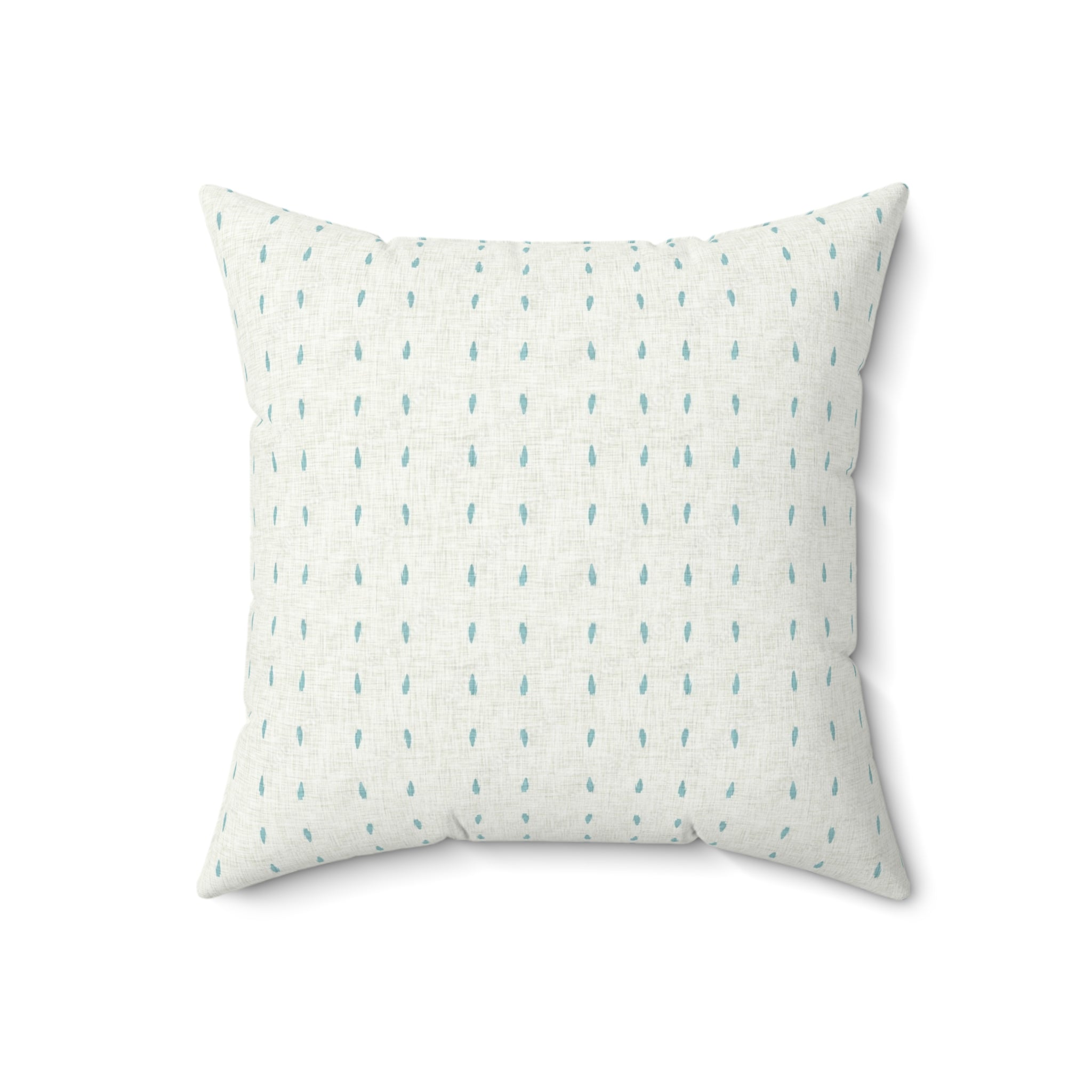 Turquoise Polka Dot Coastal Throw Pillow