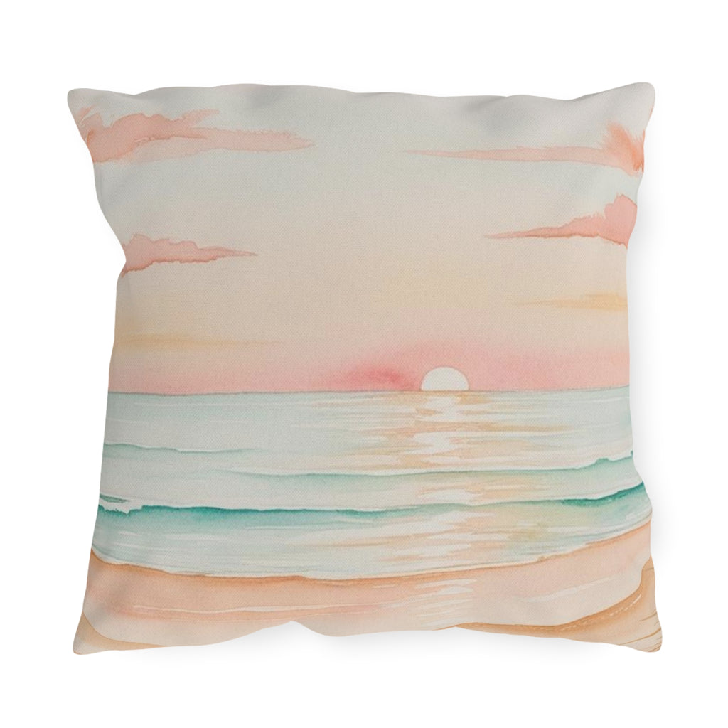 Sunset Beach Outdoor Pillow