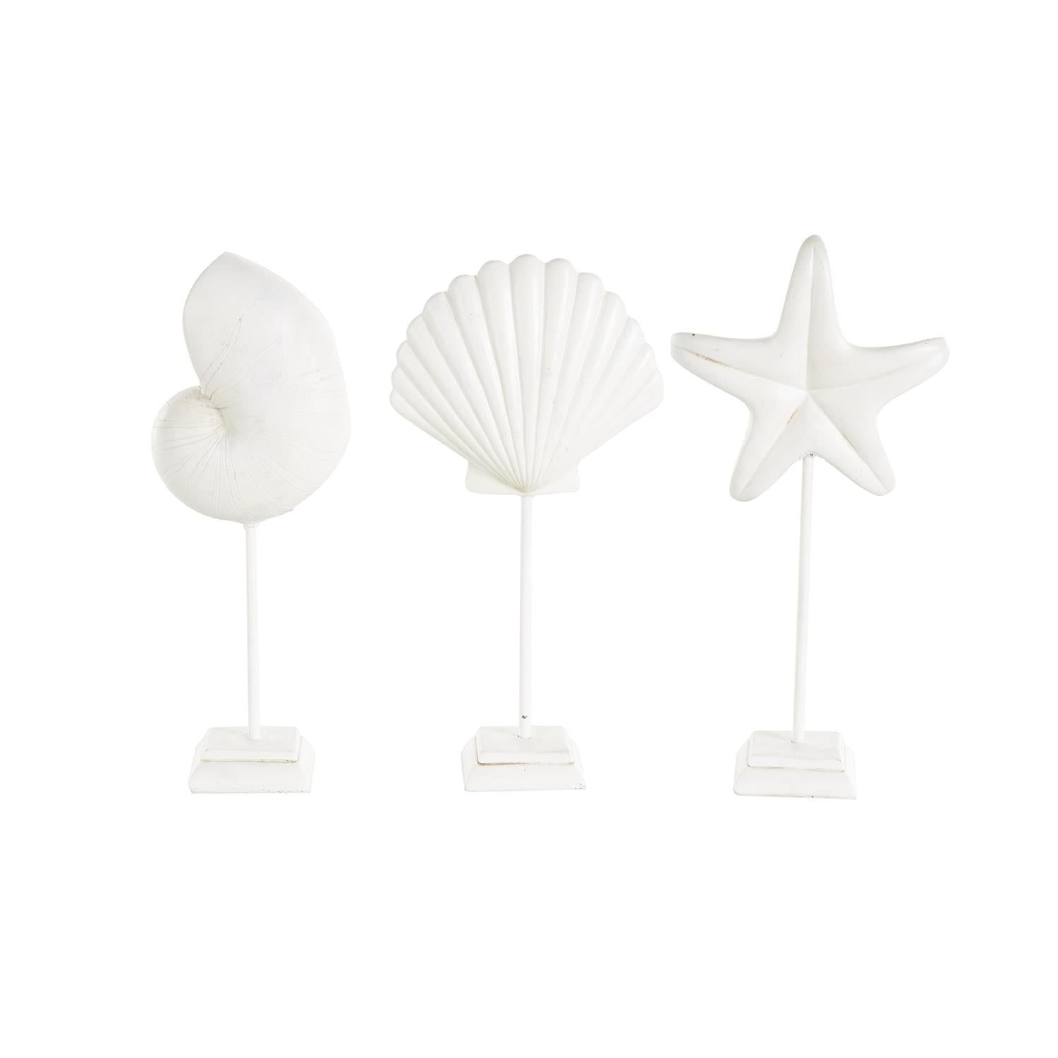 Coastal Sea Life Sculptures Set